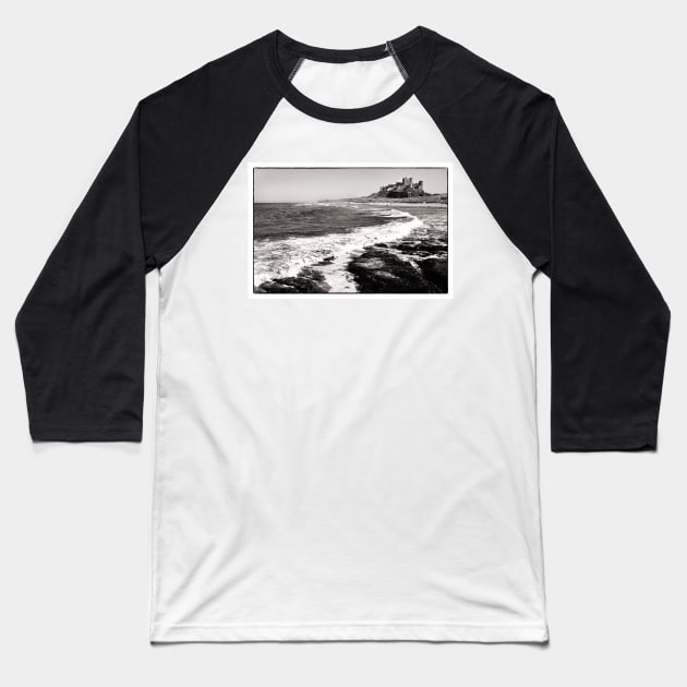 The coastline near Bamburgh Castle, Northumberland, UK Baseball T-Shirt by richflintphoto